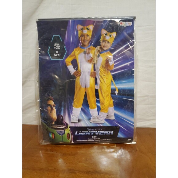 Disney Buzz Lightyear Sox Cat Jumpsuit Unisex Halloween Costume Size S 2T Open - Picture 1 of 4